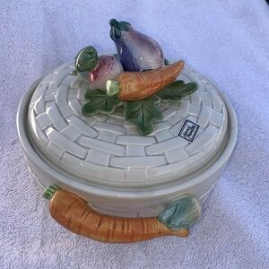 Fitz and Floyd Kitchen Harvest Casserole 1 Quart in box Rare VTG 80’s NIB